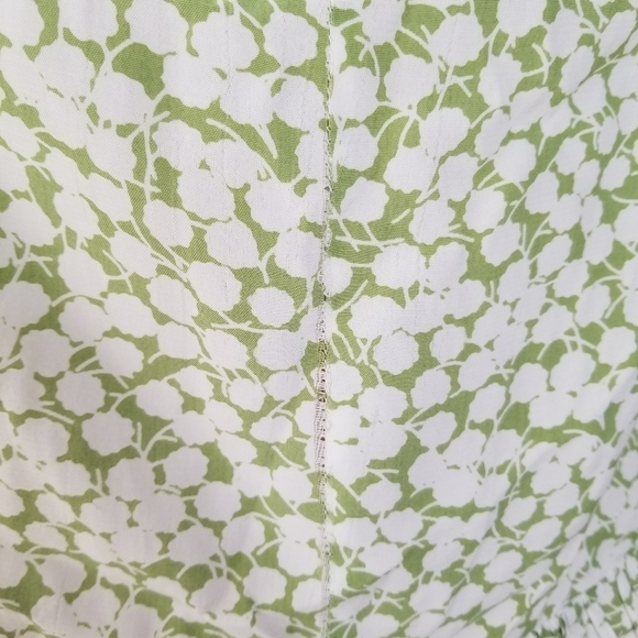 Faithfull the Brand Lou Lou Avocado Green Bella Floral Button Up Mini Dress 6 - Picture 4 of 16